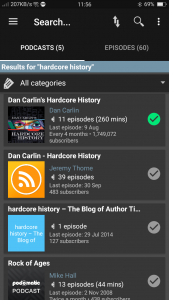 Podcast Addict Podcast selected