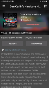 Podcast Addict Podcast Description Screen